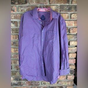Bugatchi Checkered Plaid Athletic Fit Cotton Shirt